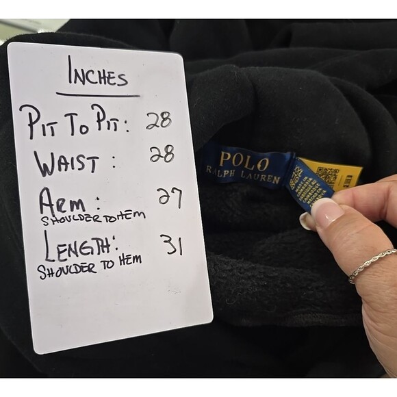 Polo Ralph Lauren Hoodie Sweatshirt Mens XXL Black Gold Logo Fleece Designer - Picture 5 of 8